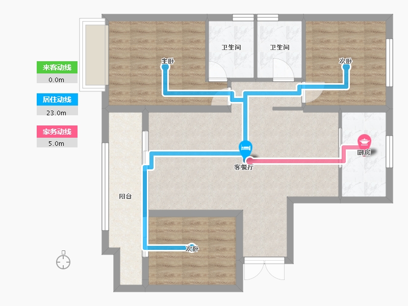 山东省-淄博市-花语江南-90.00-户型库-动静线