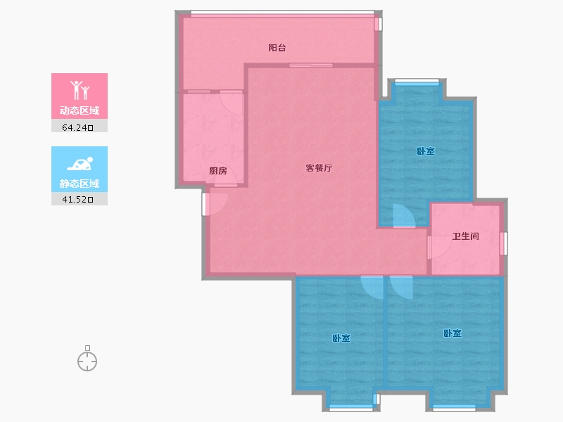 四川省-成都市-东桂三号院-97.00-户型库-动静分区