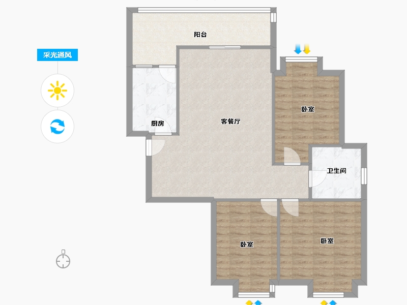 四川省-成都市-东桂三号院-97.00-户型库-采光通风