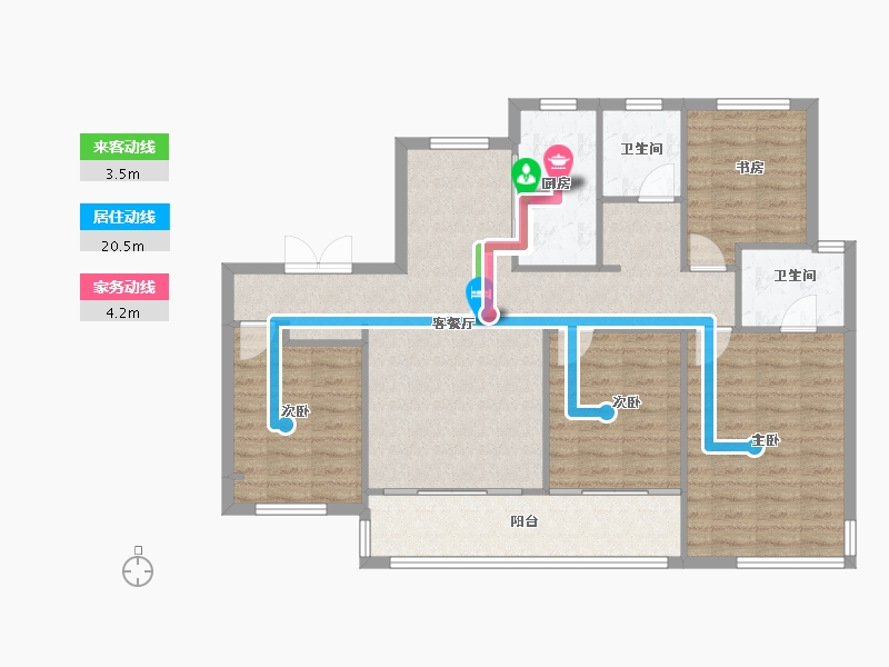 山东省-济南市-中电建国誉府-105.00-户型库-动静线