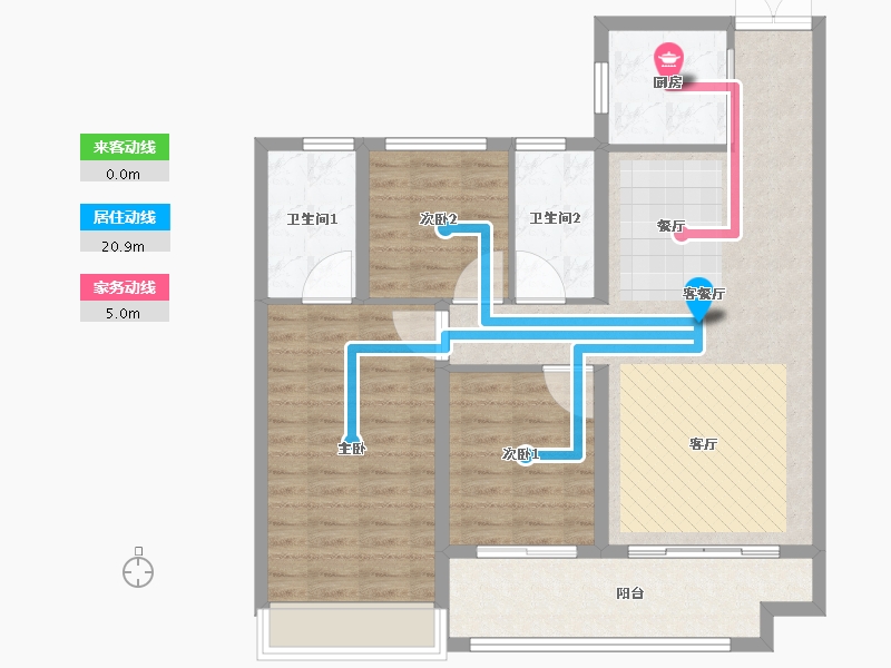 山东省-德州市-嘉泰世纪花城二期-94.40-户型库-动静线