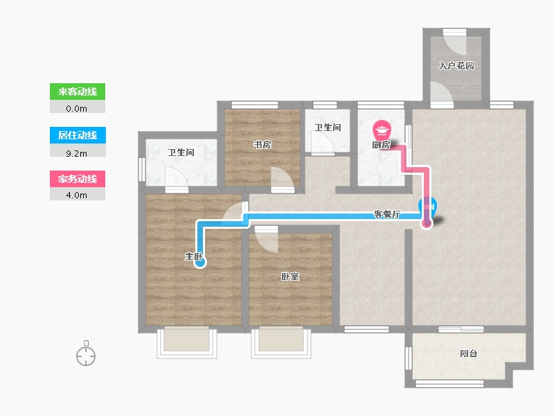 山西省-临汾市-丽景中央公园-91.24-户型库-动静线