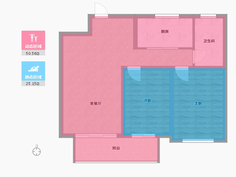 河北省-保定市-朝阳首府澜园-68.00-户型库-动静分区