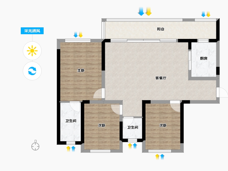 四川省-成都市-中国南山南山府-96.67-户型库-采光通风