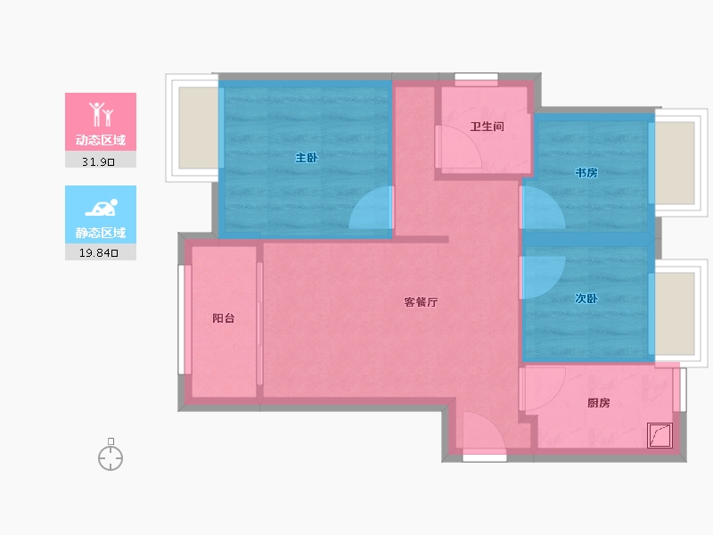 福建省-厦门市-新店保障房地铁社区林前综合体-49.89-户型库-动静分区