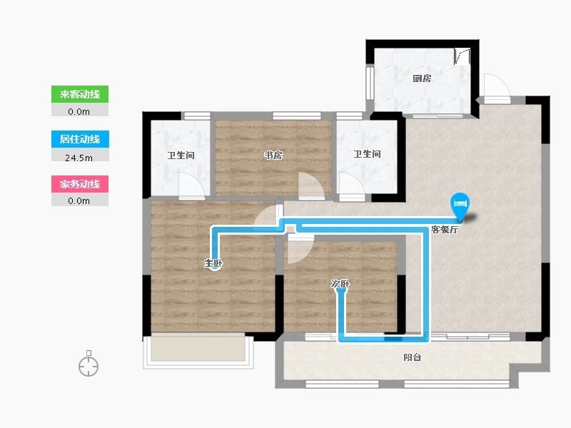 山东省-泰安市-赤山雍锦府-85.00-户型库-动静线