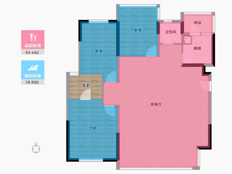 四川省-成都市-华润置地静安府-102.65-户型库-动静分区