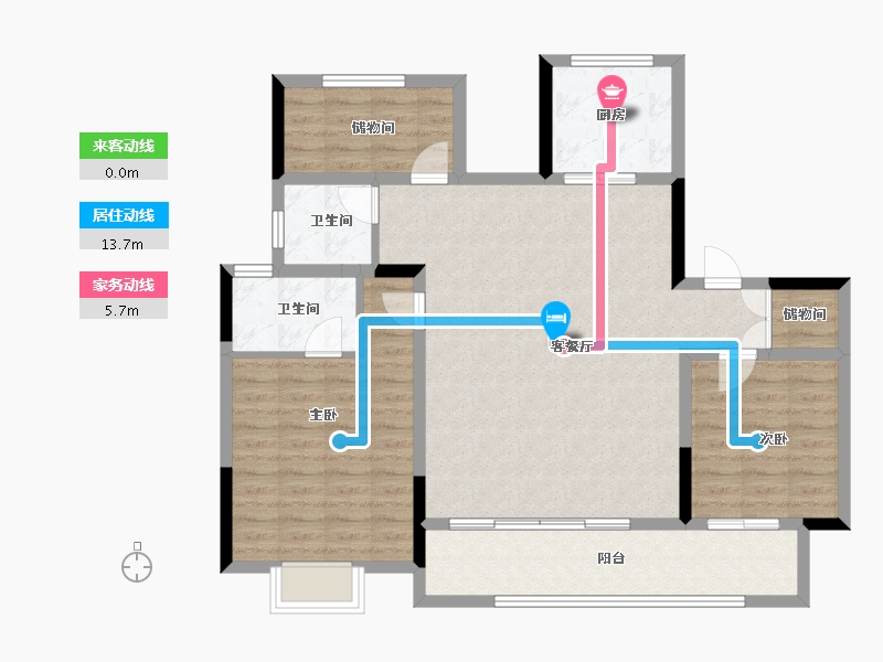 江苏省-常州市-中海桂语江南-103.54-户型库-动静线