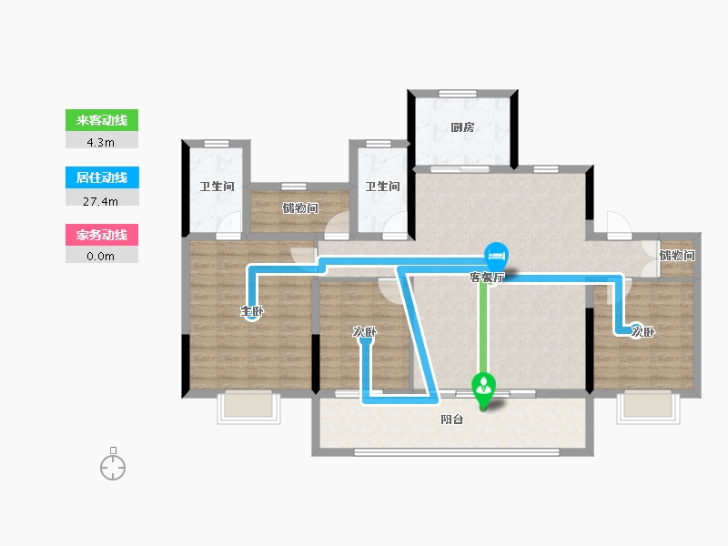 江苏省-常州市-中海桂语江南-116.79-户型库-动静线