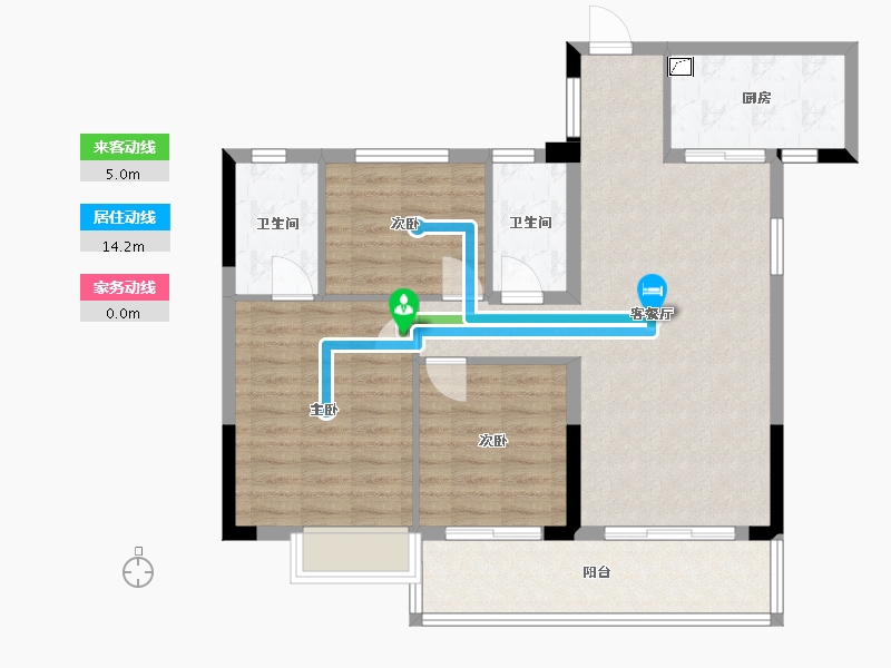 江西省-上饶市-碧桂园天樾-89.00-户型库-动静线