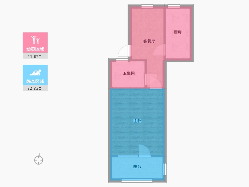 上海-上海市-真新新村嘉秀坊-43.20-户型库-动静分区