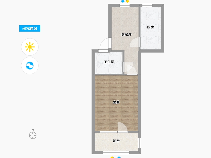 上海-上海市-真新新村嘉秀坊-43.20-户型库-采光通风