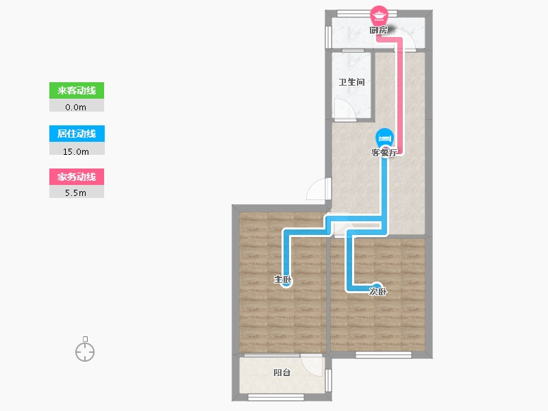 河北省-廊坊市-迎春小区-58.95-户型库-动静线