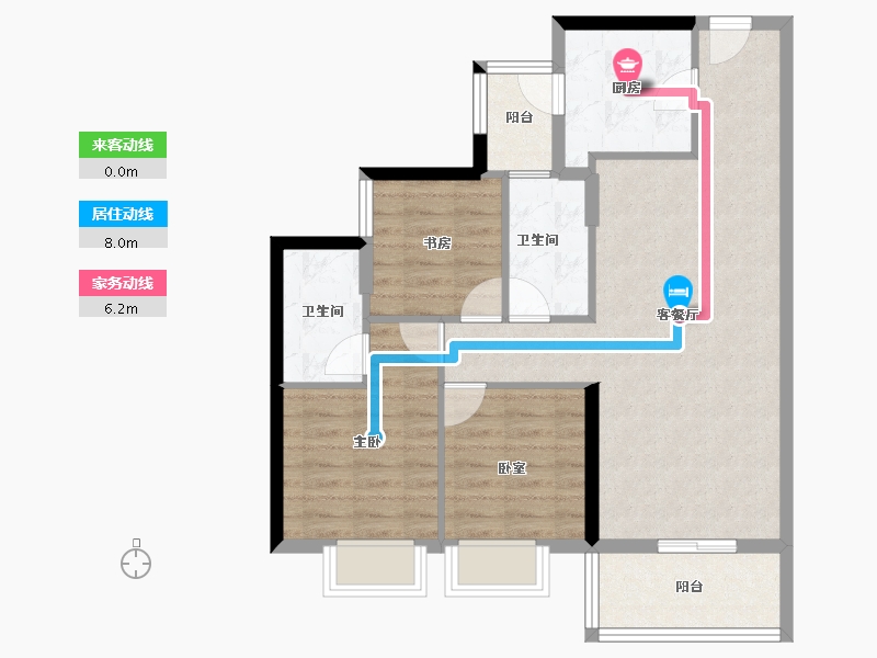 广东省-东莞市-嘉华嘉誉湾-90.00-户型库-动静线