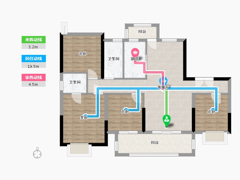 广西壮族自治区-梧州市-江茂花园城-128.00-户型库-动静线