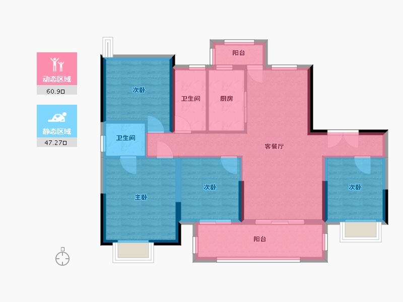 广西壮族自治区-梧州市-江茂花园城-128.00-户型库-动静分区