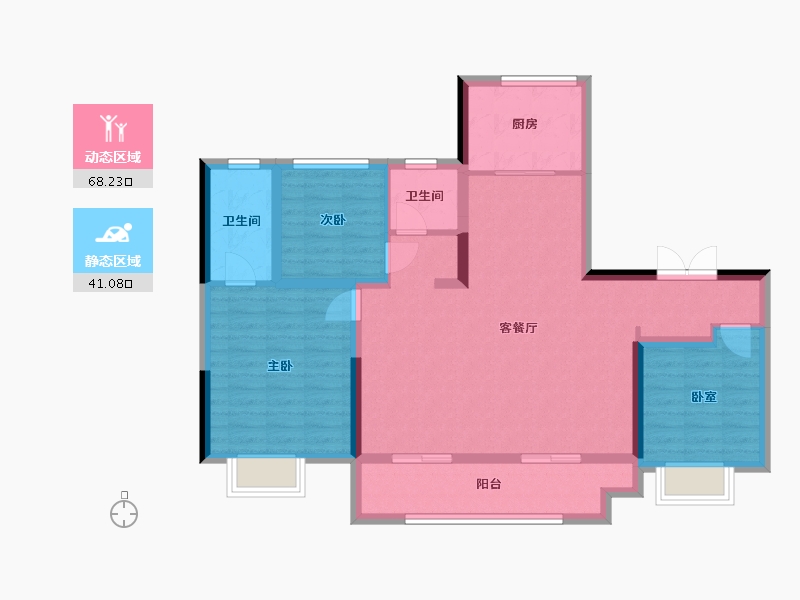 甘肃省-兰州市-保利领秀山十区-118.10-户型库-动静分区