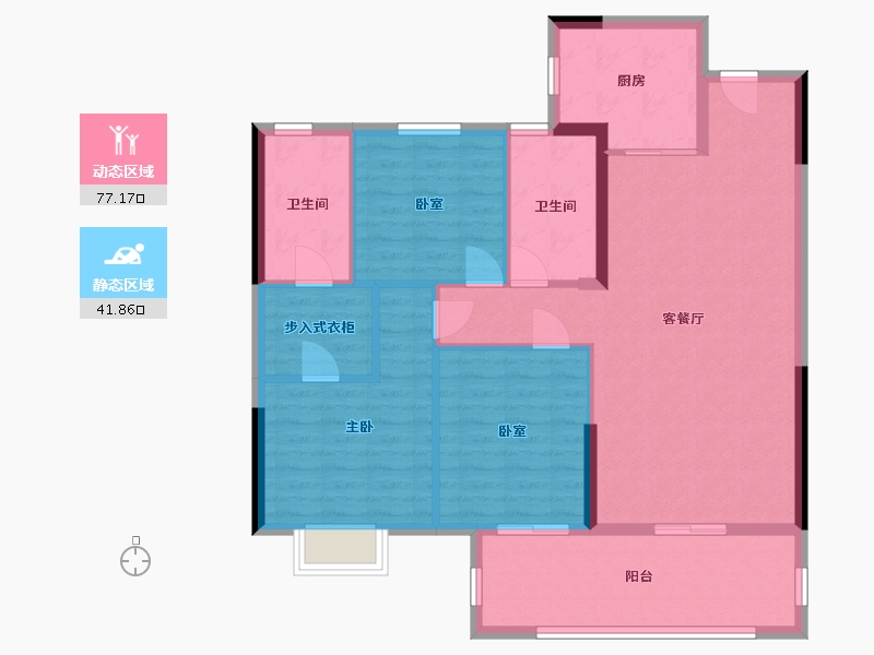 福建省-莆田市-三盛璞悦公馆-108.00-户型库-动静分区