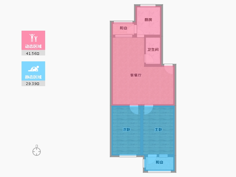 北京-北京市-冯村信园-75.00-户型库-动静分区