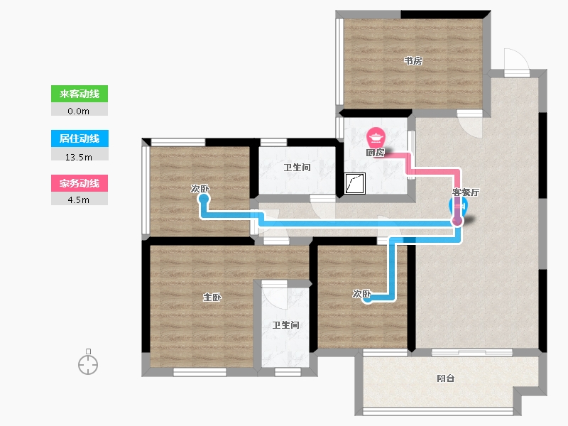 广西壮族自治区-玉林市-彰泰永顺学府-113.00-户型库-动静线