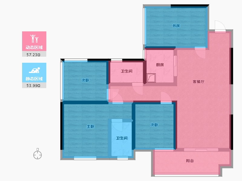 广西壮族自治区-玉林市-彰泰永顺学府-113.00-户型库-动静分区