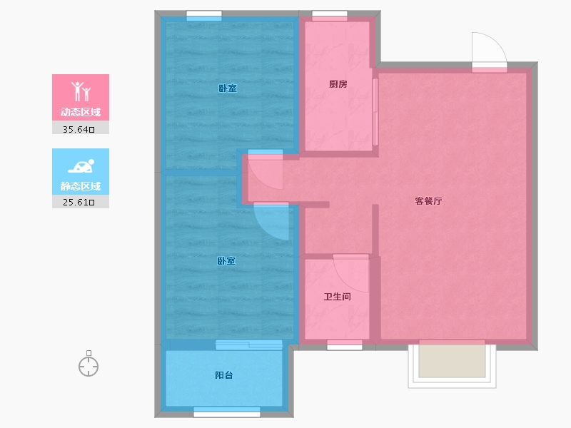 河北省-衡水市-雍景湾-62.00-户型库-动静分区