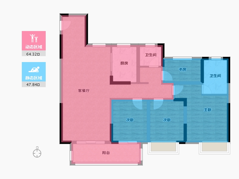 安徽省-宿州市-国建院子-99.29-户型库-动静分区