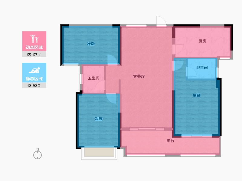 湖北省-随州市-云海天地-113.00-户型库-动静分区