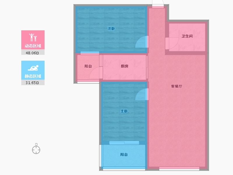 河北省-邢台市-悦璟名都-70.00-户型库-动静分区