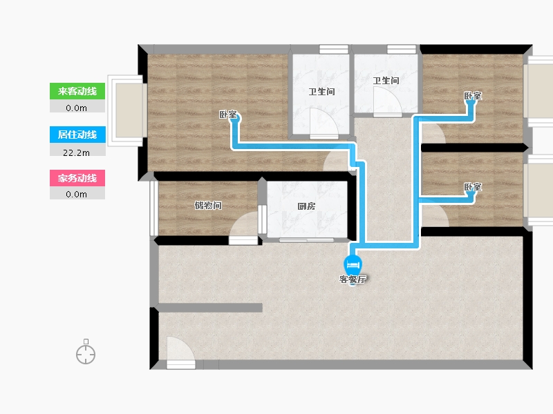 湖南省-湘潭市-盘龙御康园-95.00-户型库-动静线