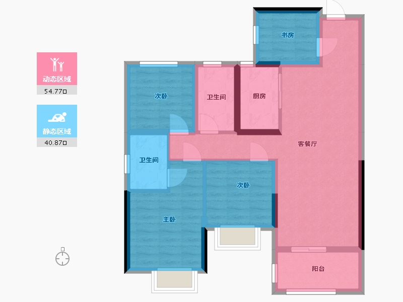 广西壮族自治区-南宁市-云星钱隆御园-92.47-户型库-动静分区