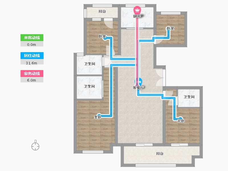 河北省-邢台市-悦湖公馆-125.00-户型库-动静线