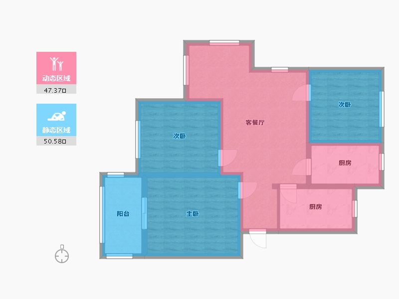 上海-上海市-金悦华庭-87.00-户型库-动静分区