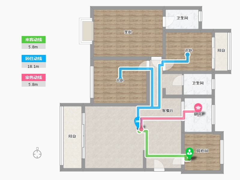 湖北省-黄冈市-福苓家园-128.00-户型库-动静线