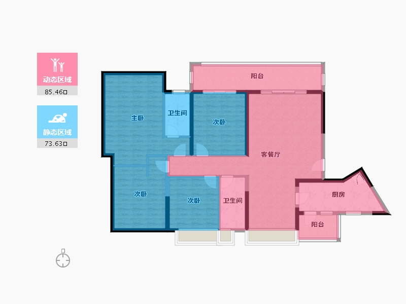 四川省-成都市-新鸿基悦城-143.00-户型库-动静分区