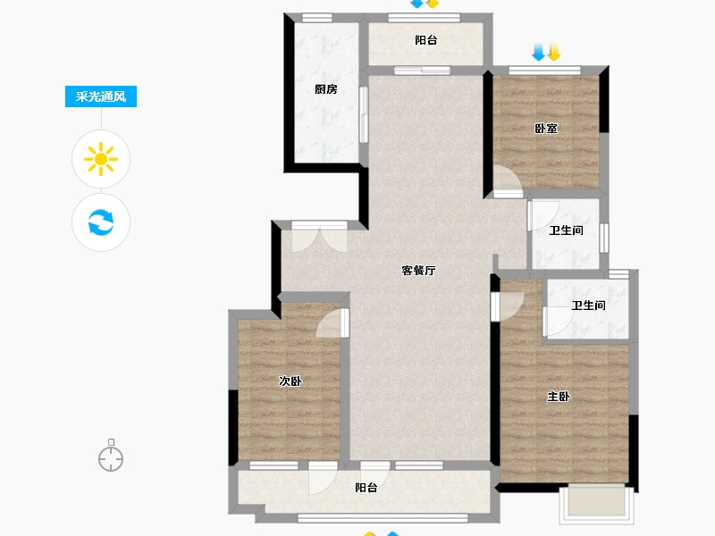 山东省-济宁市-博观云著-118.00-户型库-采光通风