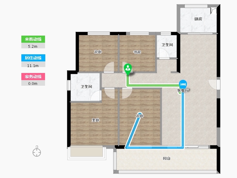 福建省-莆田市-凯天青山城峰璟-105.46-户型库-动静线