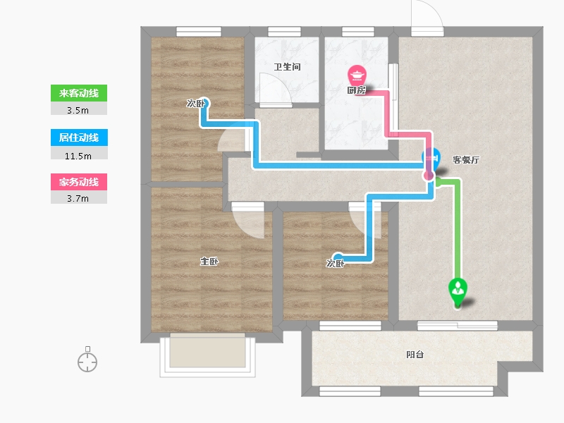 山东省-济南市-悦隽风华-77.00-户型库-动静线