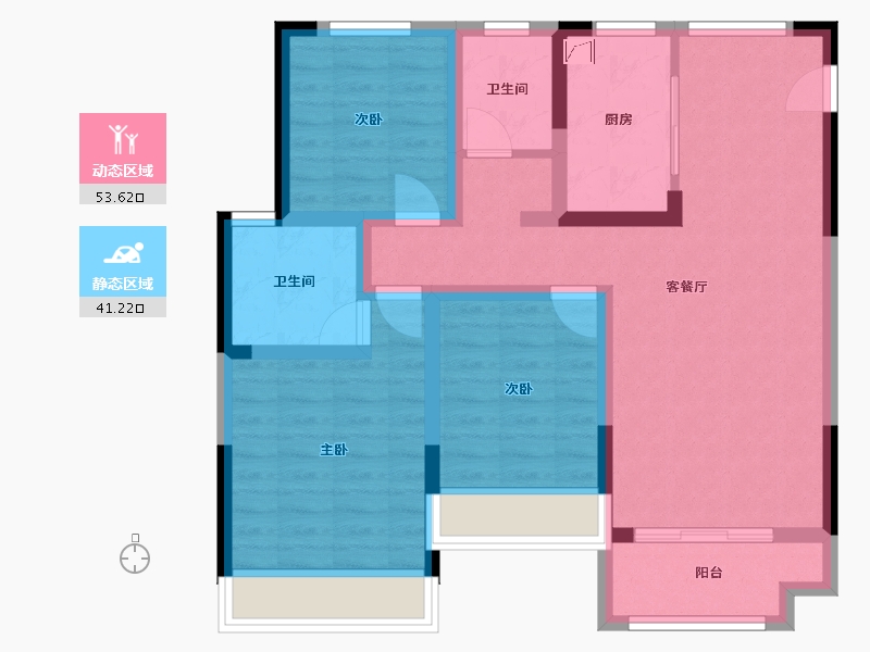 安徽省-滁州市-清琅别院安置房-91.48-户型库-动静分区