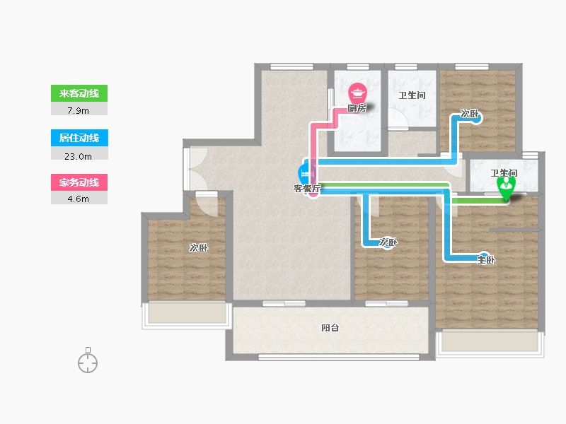 河南省-安阳市-御湖宸苑-118.00-户型库-动静线