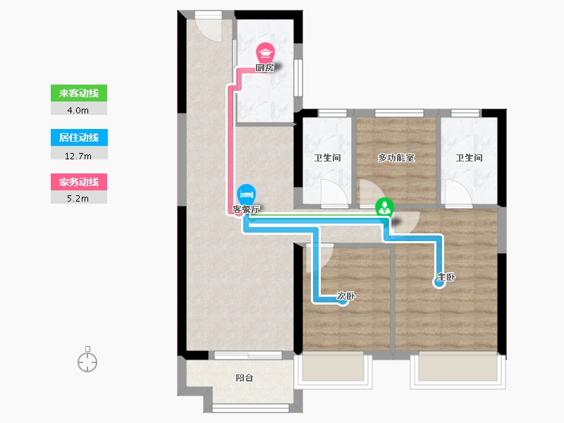 甘肃省-兰州市-碧桂园新城之光-79.06-户型库-动静线