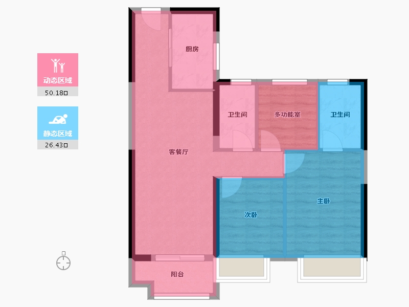 甘肃省-兰州市-碧桂园新城之光-79.06-户型库-动静分区