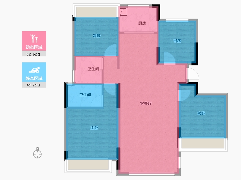 安徽省-宣城市-贝林·棠樾湾-93.00-户型库-动静分区