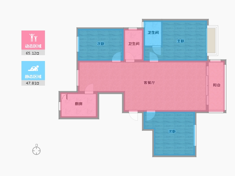 河南省-漯河市-龙城家苑小区-101.00-户型库-动静分区