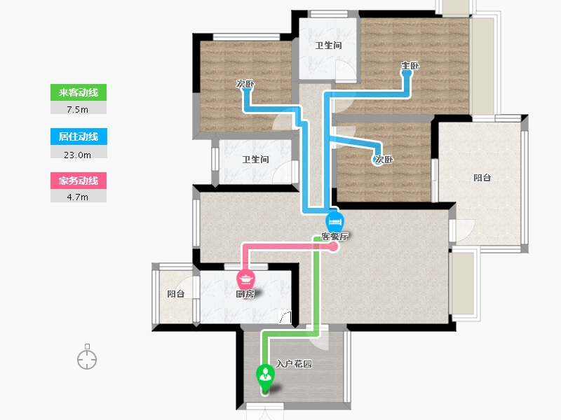 四川省-成都市-保利心语花园-二期-120.00-户型库-动静线