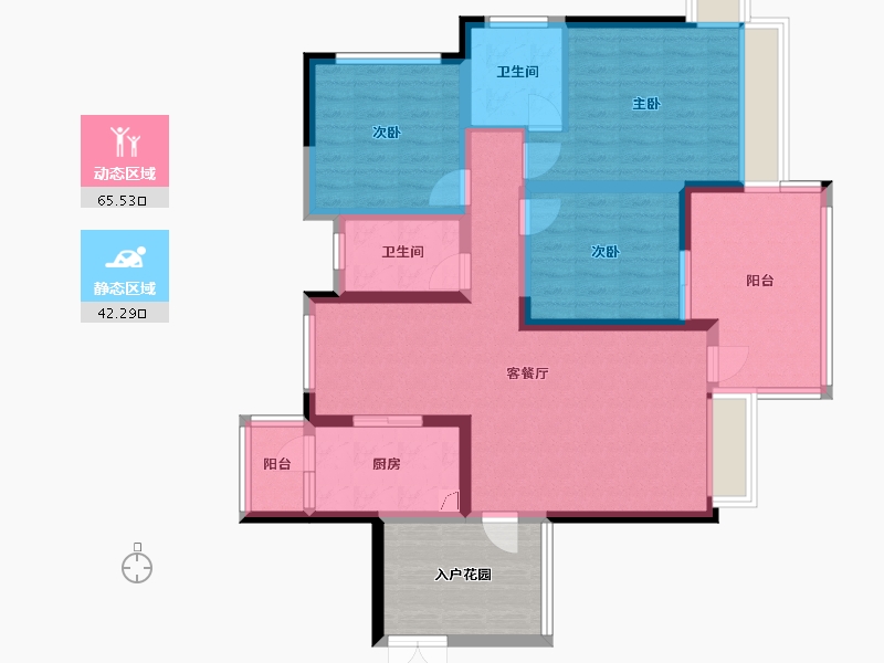 四川省-成都市-保利心语花园-二期-120.00-户型库-动静分区