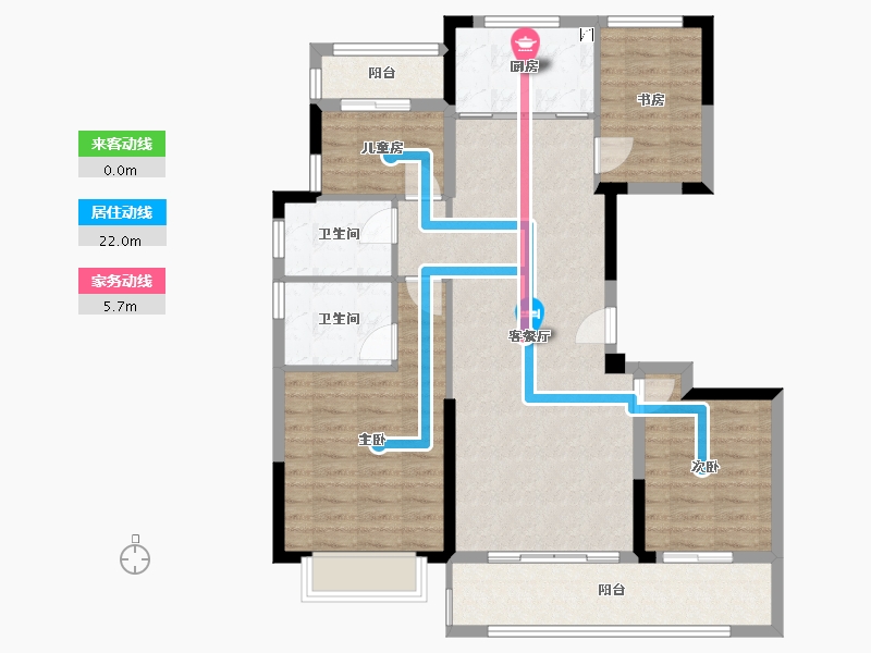 浙江省-绍兴市-祥生云栖花园-102.00-户型库-动静线