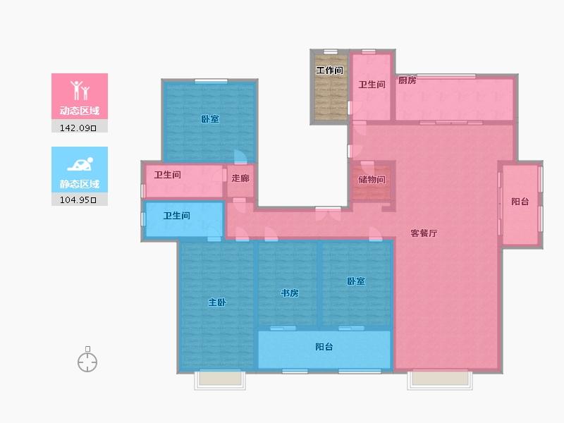 山东省-滨州市-御龙国际-230.00-户型库-动静分区