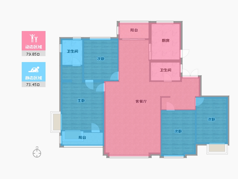 河北省-石家庄市-国际城-3期-124.00-户型库-动静分区