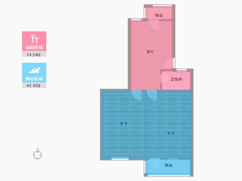 江苏省-苏州市-彩香一村-三区-61.48-户型库-动静分区